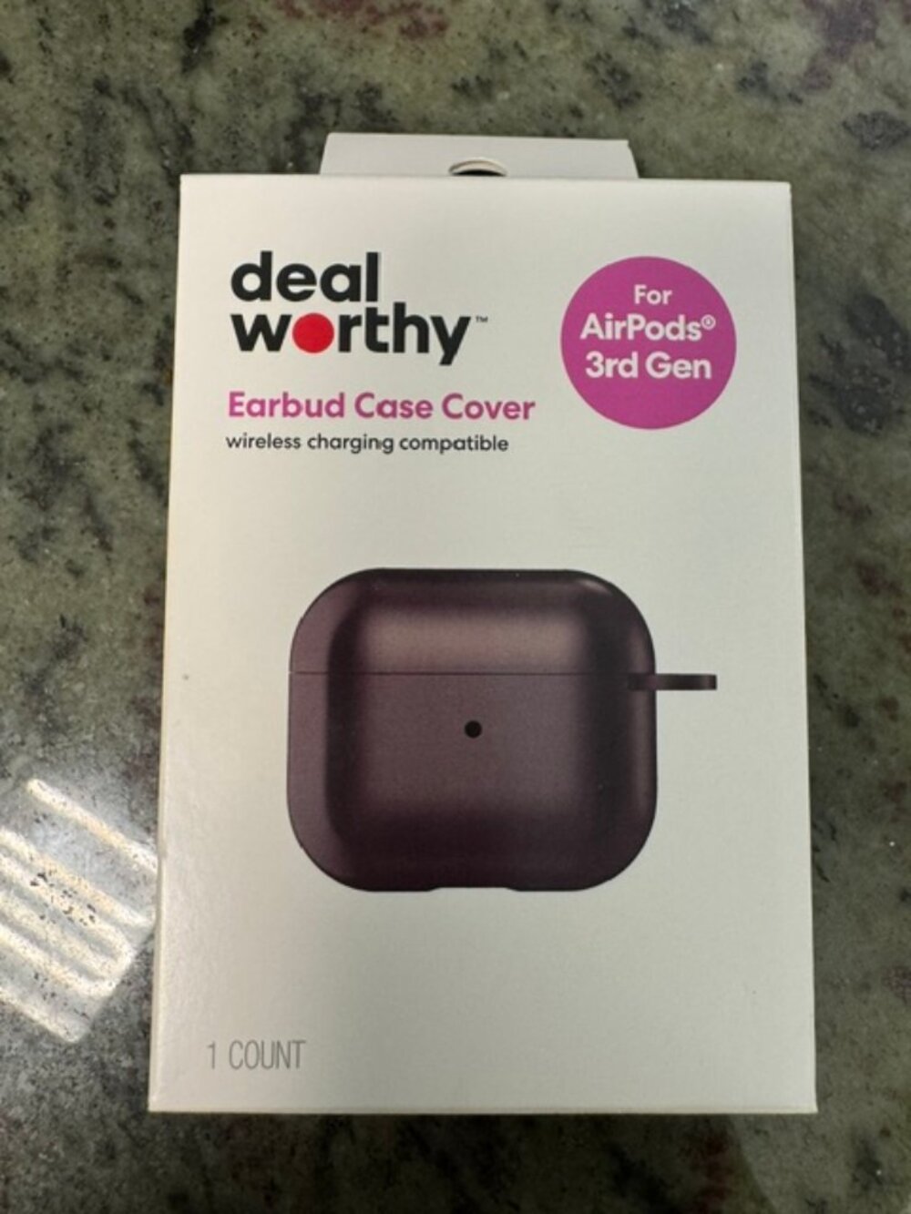 Deal Worthy Earbud Case Cover For AirPods 3rd Generation Black - New Sealed Box